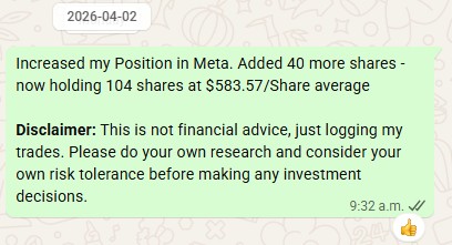 Added 40 more Meta shares